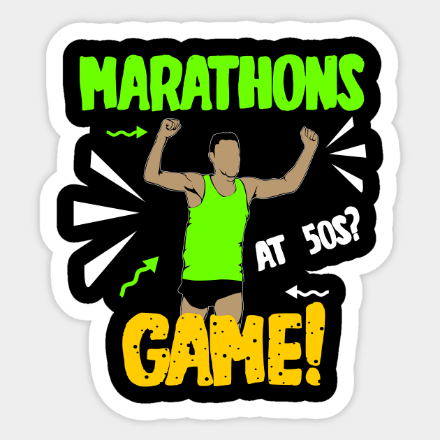 Marathons At 50s Game Sticker by LetsBeginDesigns